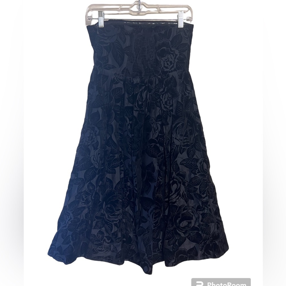 Maeve by Anthropologie Strapless Floral Jacquard Midi Dress Size 4 - Picture 2 of 8
